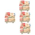 UPKOCH 8 Pcs Wooden Toy Car Decoration Toddler Car Toys Mini Treasure Chest Car Toys for Kids Wooden Vehicle Models Vehicles Model Cars Truck Toys Wooden Car Toy Child Mini Car Helicopter