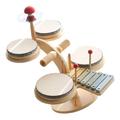 BESTonZON 1 Set Set Children's Drum Kit Fun Musical Toys Kids Jazz Drum Toy Drum Kit Playset Jazz Drum Kit for Toddler Jazz Drum Instruments Toys Kids Toys Wood Multifunction Toy Set Baby