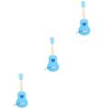 BESTonZON 3 Pcs Musical Instruments Toys Children Ukulele Children Music Instrument Musical Learning Toys Handheld Musical Toy Guitar Bass Musical Toys Childrens Toys Mini