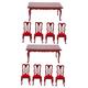 UPKOCH 2 Sets Vintage Dining Chair Set Bed Doll Toys Furniture Tiny Chair Cake Topper Kitchen Gothic House Cooker Lps Vintage Accessories Chairs Goth Accessories Food Red Wood Mini
