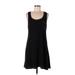 Faded Glory Casual Dress - Mini Scoop Neck Sleeveless: Black Print Dresses - Women's Size 12