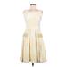 Kate Spade New York Cocktail Dress - A-Line Scoop Neck Sleeveless: Ivory Dresses - Women's Size 6
