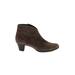 Munro American Ankle Boots: Brown Print Shoes - Women's Size 11 - Round Toe