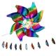 Mipcase 4pcs Outdoor for Reflective Bird Deterrents Bird Blinder Pinwheels Sparkly Holographic Pin Wheel Garden Bird Sparkly Pin Wheel Lawn Scare The Birds The Pet To Rotate