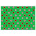 Placemats, Holiday Placemats, Washable Placemats, Green Polka Dot Modern, Table Placemats Set of 6, Table Placemats Set of 4