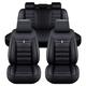 LICOME Car Seat Covers for Chevrolet Cruze 2015-2021, Car Cover Seats Full Set, Leather Front Rear Car Seat Protector, Waterproof Seat Cover Car Accessories,A Black