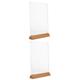 Mobestech 2pcs Acrylic Stands for Display Paper Display Stand Clear Sign Stand Card Holder L Shape Sign Holders Menu Display Rack Desktop Display Shelf Table Acrylic Rack Wood Dessert