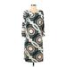 Liz Claiborne Casual Dress - Midi: Ivory Print Dresses - Women's Size Small Petite