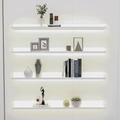 EMENAR Floating Wall Shelves, Wall-mounted Lighting Fixtures Black Rectangular Indoor Display Shelf Wall Lamps Can Light Up Your Room Very Convenient And Beautiful (Color : Bianco, Size : 120x20x6cm)