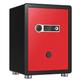 Deluxe Home Safe and Lock Box, Smart Touch Screen Biometric Fingerprint Security Safe Box with Alarm System Suitable for Home Office Hotel, Digital Safe for Home Hotel Office, Red