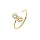 Amberta Allure Women 9ct Gold Adjustable Ring: Adjustable Infinity Ring Size L M N