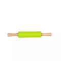 Rolling Pin Non-Stick Rolling Tool Silicone Roller Wooden Rolling Pin for Baking Needs (Color : Green, Size : 38cm)