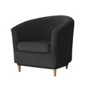 DEZYPZAM Velvet Tub Chair Slipcover, Club Chair Covers, Armchair Slipcovers, Couch Cover Furniture Protector, For Living Room Office (Black)