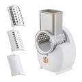 AIDNTBEO Compact Electric Veggie Slicer, Space Saving Design, Convenient Storage And Access, Detachable Blade Container(white)