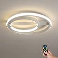 Dazii Dimmable Ceiling Light Modern LED Flush Mount Chandelier Remote Control White Acrylic Fixtures 2-Bulb 23.6 Inches Round Ceiling Lighting for Bedroom Chandelier Lighting