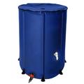 Hmtbet Rain Barrels To Collect Rainwater, Rain Barrels With Spigots, Upto Collapsible Water Container For Rain Collection And Saving Water, Uv-Resistant Pvc Material,Blue,500L