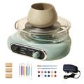 ZPBLWT Electric Pottery Wheel, Mini Electric Pottery Wheel Ceramic Machine, Pottery Forming Machine with Clay Tool Set in School Pottery Bar Home Use DIY Pottery Kit for Beginners DIY Clay Art