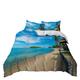 Single Duvet Cover Set Blue Sea Duvet Cover Sets Soft Microfibre Duvet Covers Hypoallergenic Duvet Cover Double Washable Zipper Closure Double Duvet Cover with 2 Pillowcases 50x75cm