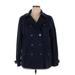 Torrid Coat: Mid-Length Blue Print Jackets & Outerwear - Women's Size 1X Plus