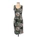 Harlow & Rose Casual Dress - Party Scoop Neck Sleeveless: Black Print Dresses - Women's Size Small