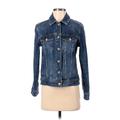 Old Navy Denim Jacket: Short Blue Solid Jackets & Outerwear - Women's Size Small