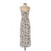 Corey Lynn Calter Casual Dress - Slip dress: Ivory Leopard Print Dresses - Women's Size Small