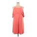 Maurices Casual Dress - A-Line Scoop Neck Sleeveless: Pink Print Dresses - Women's Size X-Large