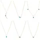 925 Silver Elegant Turquoise Necklace Geometric Moon-shaped Pendant Collarbone Chain for Women