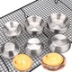 10-30pcs 3 Sizes Round 304 Stainless Steel Egg Tart Molds Pudding Tin Cheese Pan Bowl Cake Holder