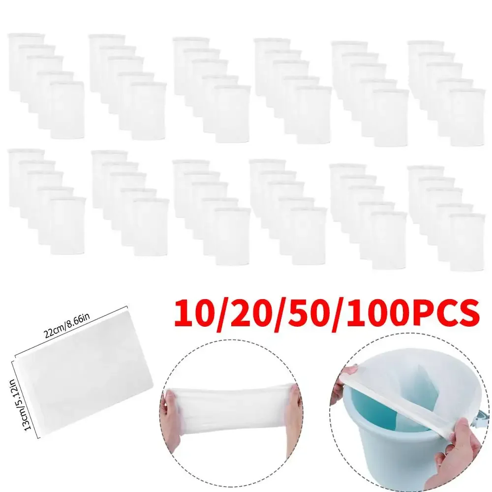10/20/50/100 stücke Filter Lagerung Pool Skimmer Socken Nylon Schwimmbad Filter Socken für Körbe Skimmer weißen Pool Versorgung Image