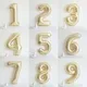 40 Inch Number Balloons Champagne Gold Large Helium Foil Balloons for Anniversary Birthday