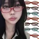 Red Green Square Frame Glasses Women Y2K Retro Anti-blue Light Eyeglasses Harajuku Reading Computer