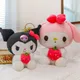 20/30cm Sanrio Kawaii Kuromi My Melody Strawberry Series Plush Pillow Toys Soft Stuffed Animal