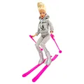 NK 1 Set Funny Ski Board Fashion Winter Sports Skateboard Double Board+Boots for Barbie Doll