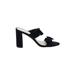 Ann Taylor Mule/Clog: Slip On Chunky Heel Feminine Black Solid Shoes - Women's Size 6 - Open Toe