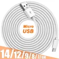 14/12/9/6 Meters Extra Long Data Cables Micro USB Charging Wire Cord Android Charger Cable for
