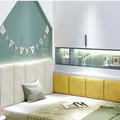 Kids Bedroom Bed Headboard Soft Pack Sticker Tatami Home Decor Anti-collision 3D Wall Stickers Wall