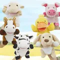 Animal Hand Puppets with Movable Open Mouths Pig Dog Horse Sheep Soft Plush Hand Doll for Toddlers