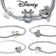 2024 neue Disney Armband Mickey Mouse Herz Schnalle Schlangen kette Armband passen Pandora Original