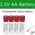 1.5V AA Rechargeable Battery 5500mAh USB Rechargeable AA Battery Lithium Polymer Battery Quick