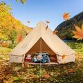 VEVOR Canvas Bell Tent 7 m/22.97ft 4-Season Camping Yurt Tent w/ Stove Jack, Cotton | 78"H x 117"W x 117"D,4 Person | Wayfair FBZXZP3MMGBZ2X4C2V0