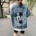 Disney Mickey Mouse Jeans jacke Damen neue lose vielseitige Cartoon Grafik Denim Mantel yk2 Mode