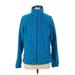 Columbia Fleece Jacket: Below Hip Blue Solid Jackets & Outerwear - Women's Size Large