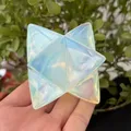 50-55MM Polished natural crystal Opal Mercaba Blue Bright Gem Home Standing Ornament. Reiki