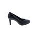 Walking Cradles Heels: Pumps Stiletto Work Black Print Shoes - Women's Size 9 - Round Toe