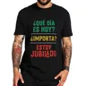 I T-shirt in pensione Vintage divertente testo spagnolo pensionamento papà nonno regalo Tee top