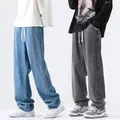 M-5XL Teenage Jeans Security ar Slim et At Fitting Casual et Polyvalent Sportedly Pants Straight Leg