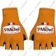 Gants de Cyclisme de l'Équipe St Michel Maillot de Vélo de France Orange Gel de Route Demi-Doigt