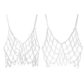 Camisole en chaîne tissée à main pour femmes gilet en perles cristal maille pour réservoir F0S4