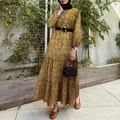 Abaya-Robe Maxi pour femmes musulmanes modeste Eid Ramadan Turquie Kaftan Vêtements islamiques